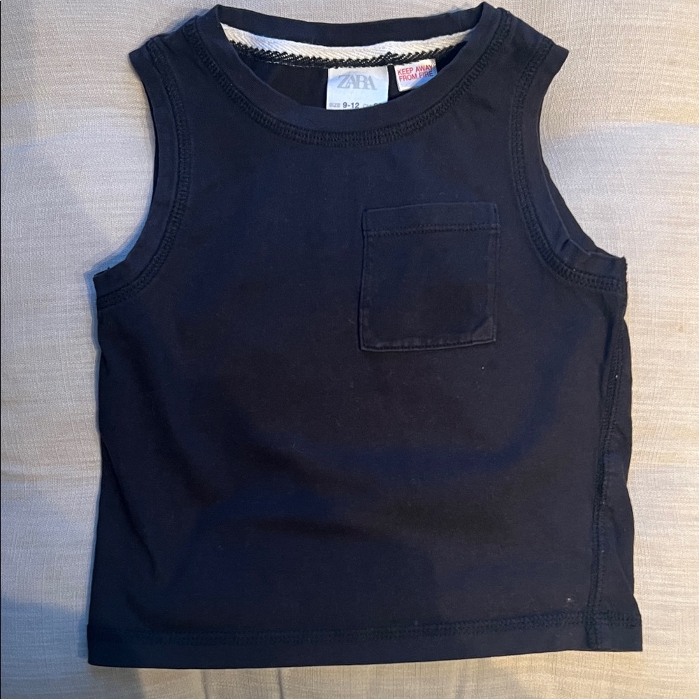Zara Kids Washed Black Tank Top